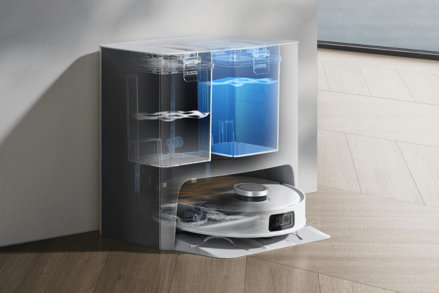 Der Ecovacs Deebit T10 Turbo ist in der Nahaufnahme zu sehen